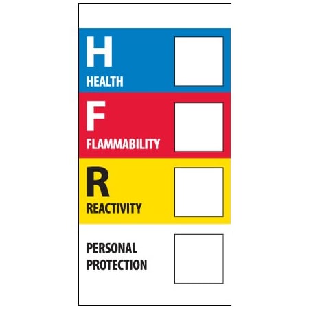 Bsc Preferred 1 x 2'' - ''Health Flammability Reactivity'' BUY00019256